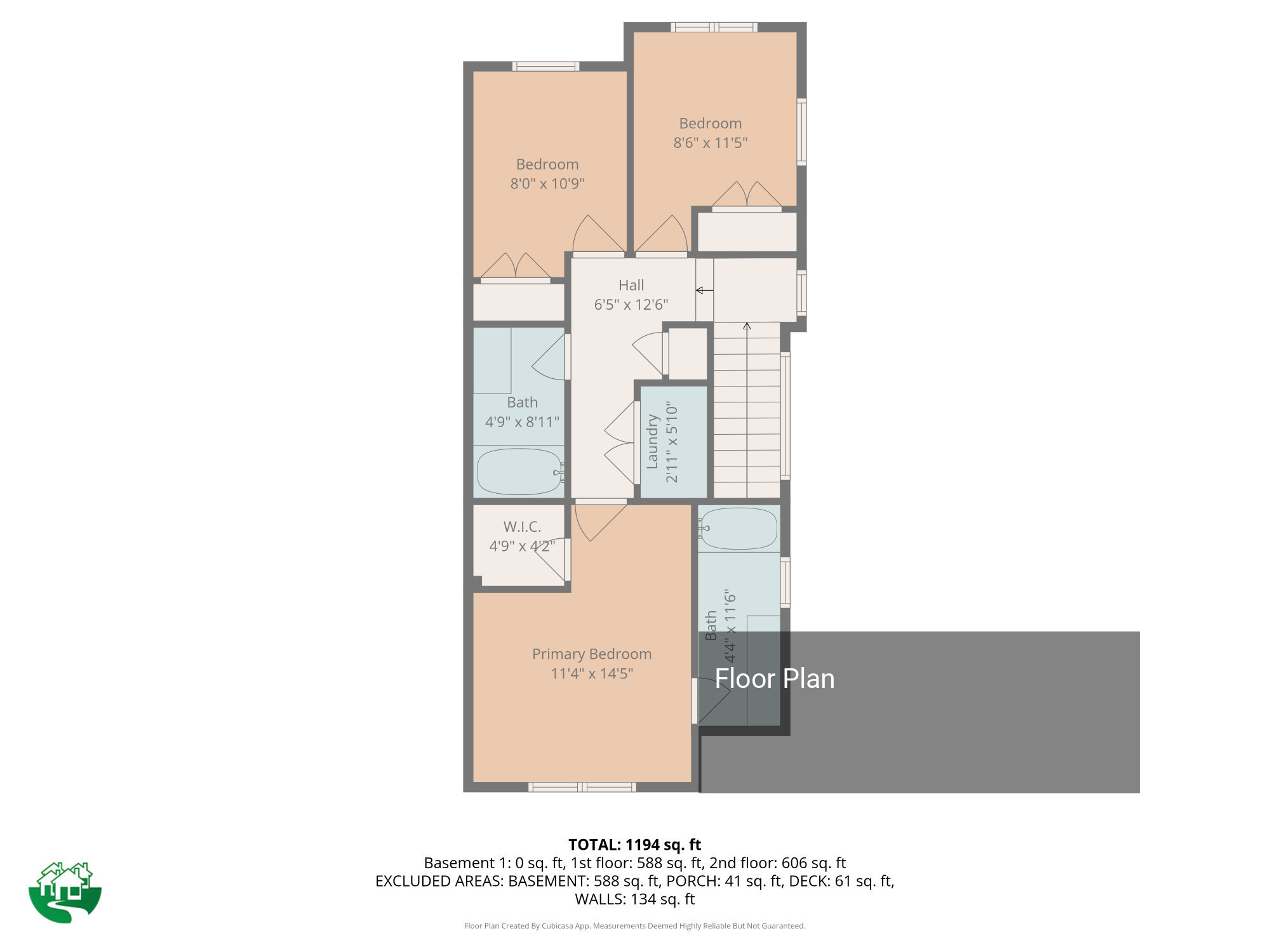 Upper Floor Plan Key Image